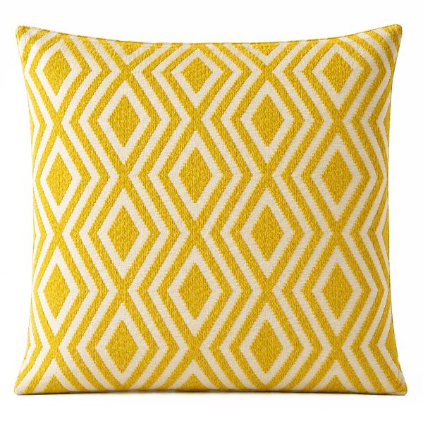 Housse de coussin classique - losanges moutarde - 60 x 60 cm - Style Jumbo