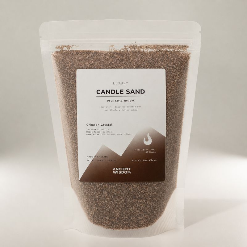 Sable parfumé pour bougie - Brun moka - Cristal cramoisi - 300 g