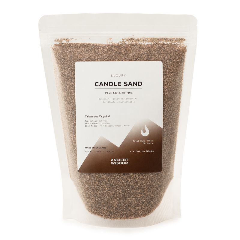 Sable parfumé pour bougie - Brun moka - Cristal cramoisi - 300 g