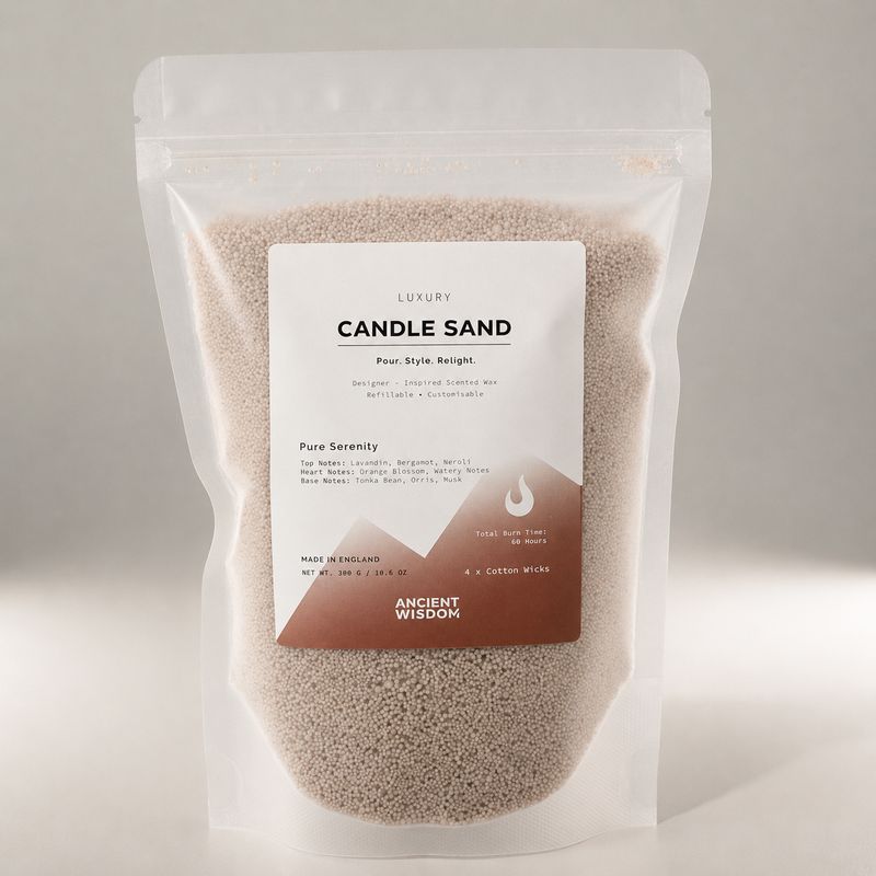 Bougie parfumée Sable - Beige latte - Pure Sérénité - 300 g
