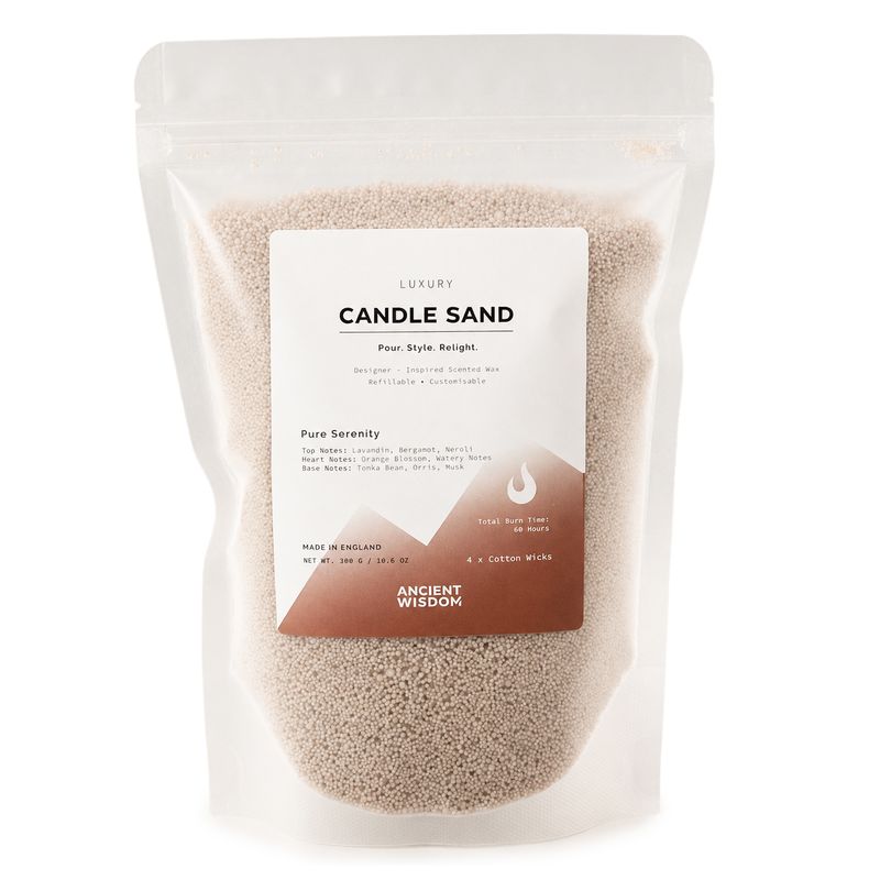 Bougie parfumée Sable - Beige latte - Pure Sérénité - 300 g