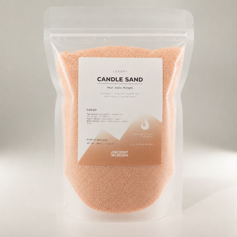 Sable parfumé pour bougie - taupe orange - cobalt - 300 g
