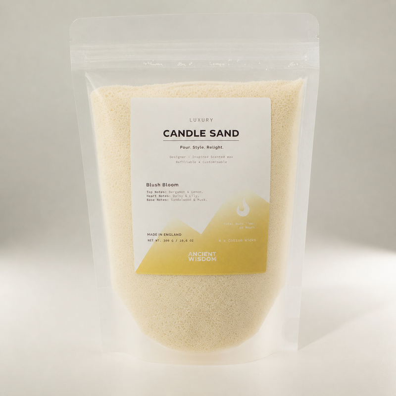 Bougie parfumée couleur sable - Miel chaud - Blush Bloom - 300 g