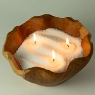 Bougie parfumée couleur sable - Miel chaud - Blush Bloom - 300 g