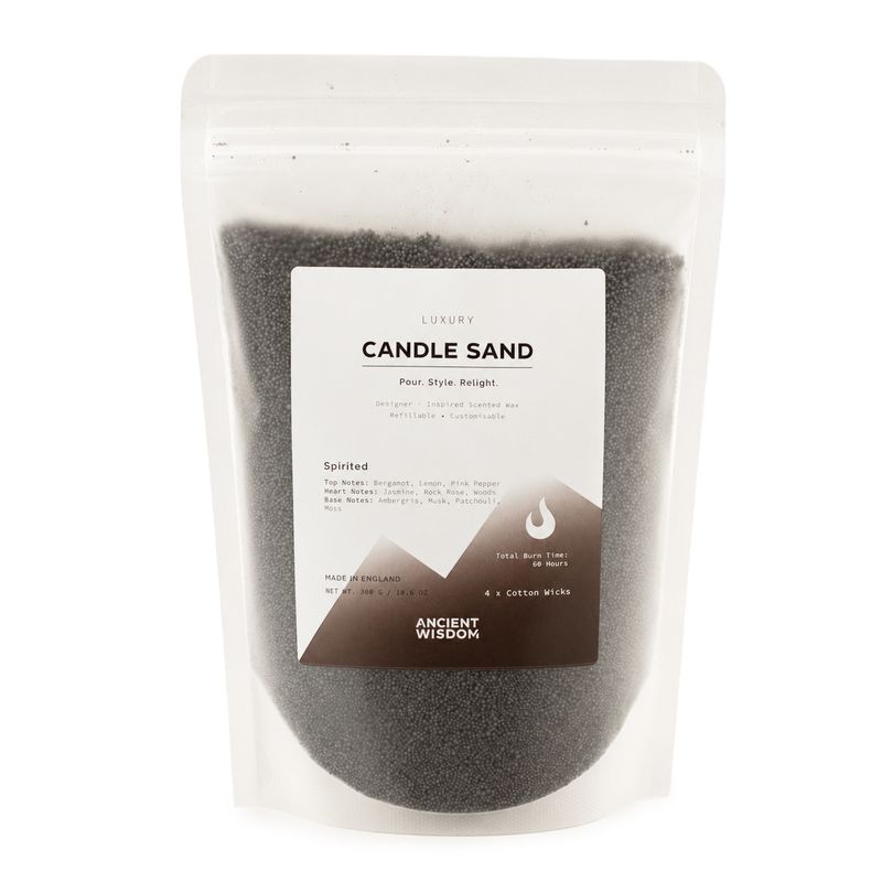 Bougie parfumée Sable - Noir - Spirited - 300 g