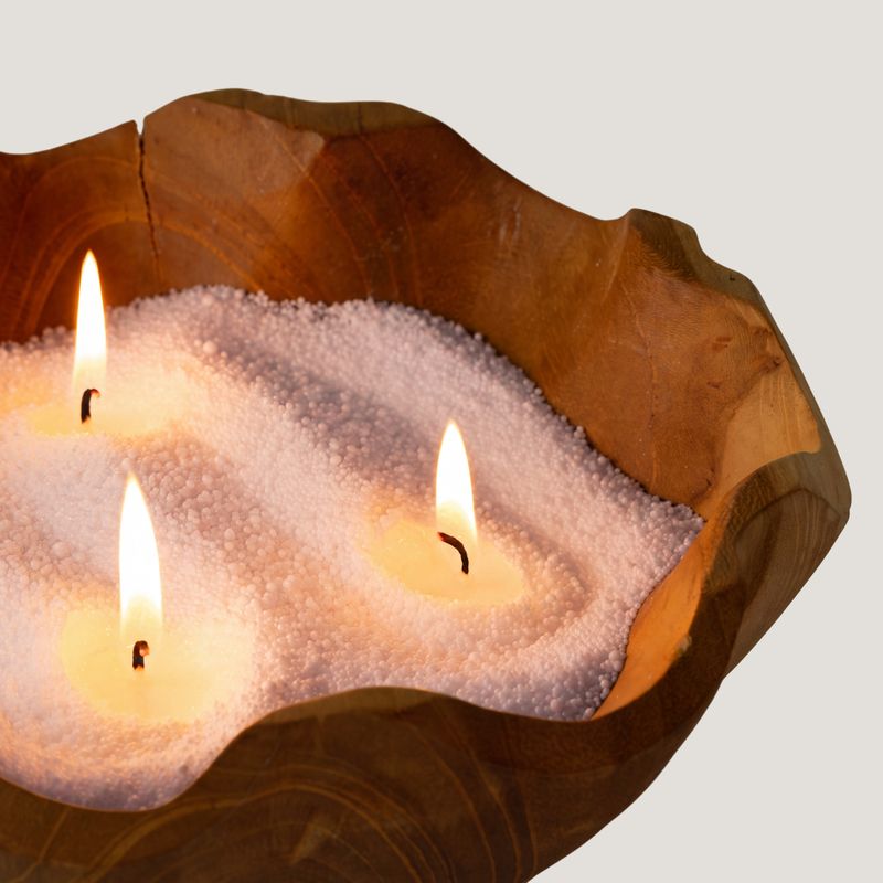 Bougie parfumée Sable - Beige latte - Pure Sérénité - 300 g