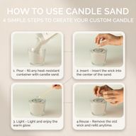 Sable parfumé pour bougie - taupe orange - cobalt - 300 g