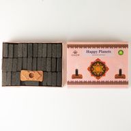 Paquet de 104 briques d'encens naturelles et un brûleur - Happy Planets - Briques rituelles