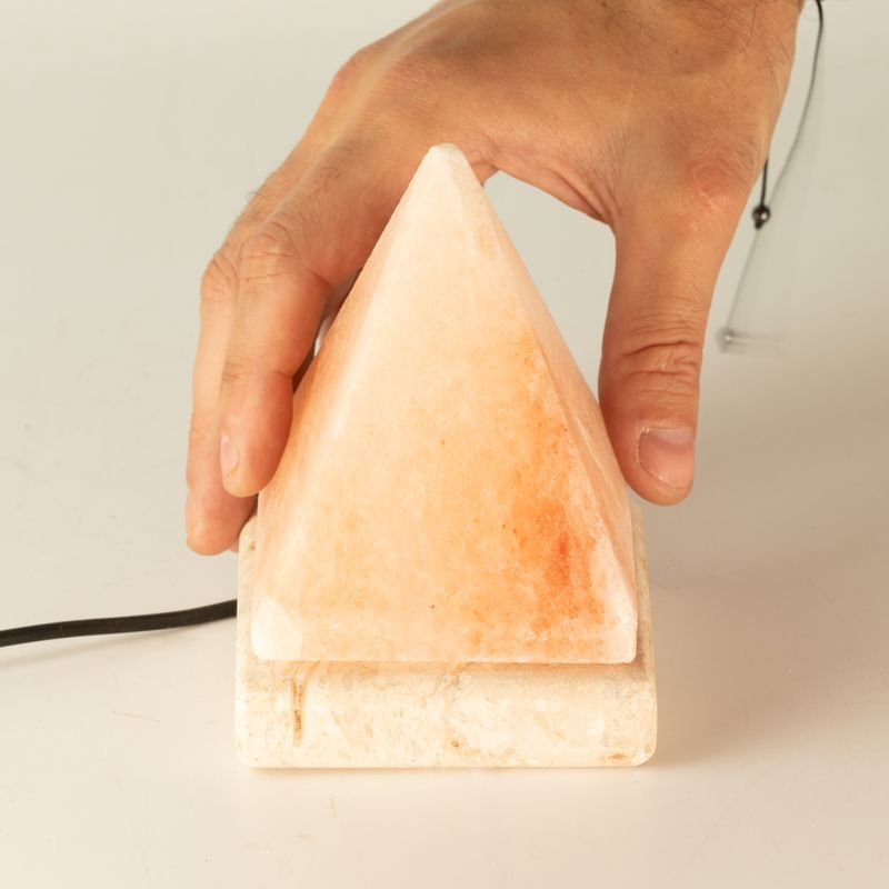 Lampe de sel en pyramide USB de qualité - 9 cm (multicolore)