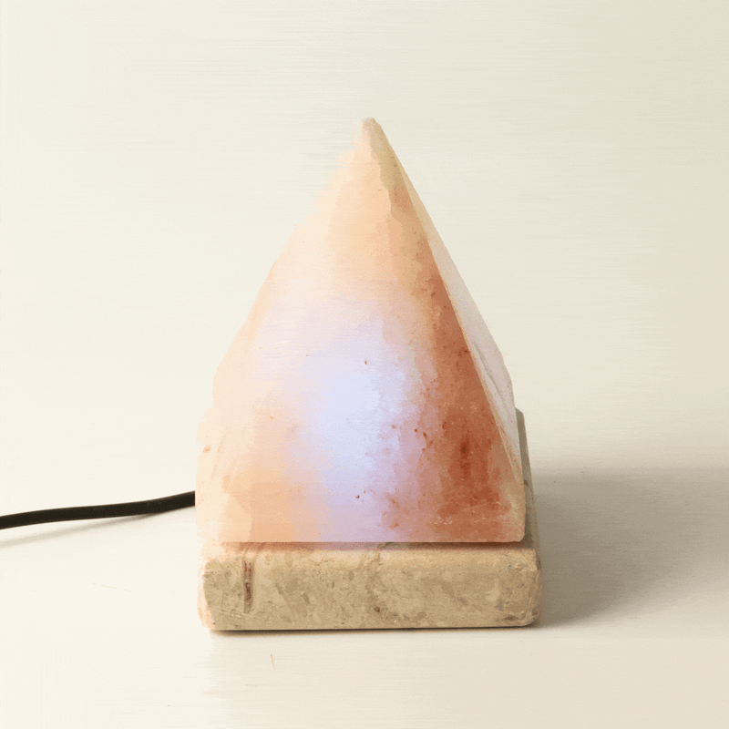 Lampe de sel en pyramide USB de qualité - 9 cm (multicolore)