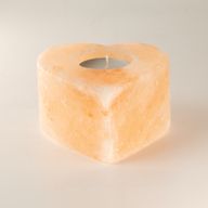 Porte-bougie en sel - Cœur moyen