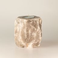 Porte-bougie en sel gris 600-800 g