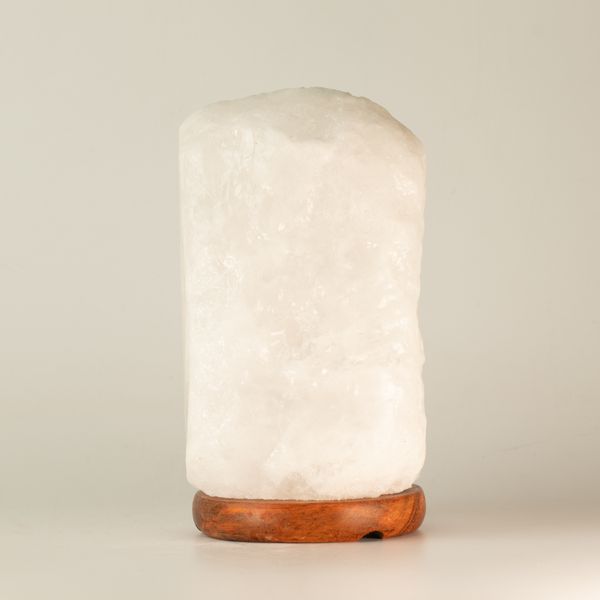 Lampe au Sel de l'Himalaya Roche de Cristal avec Base - environ 3-5 kg