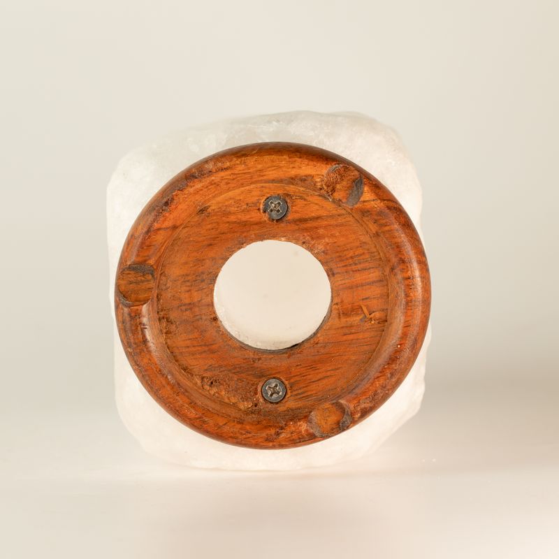 Lampe de sel de l'Himalaya en cristal - et socle environ 3 à 5 kg