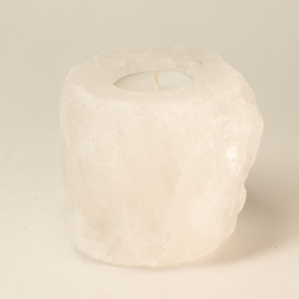 Bougeoir en Sel de l'Himalaya Roche de Cristal 600-800 g
