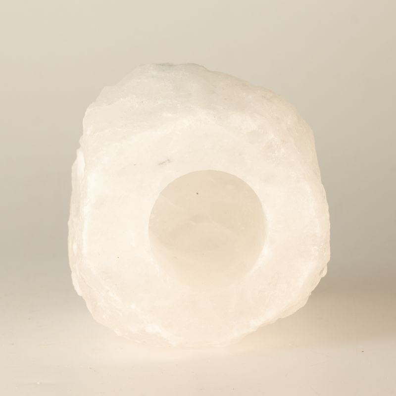 Porte-bougie en sel d'Himalaya Crystal Rock 600-800 g