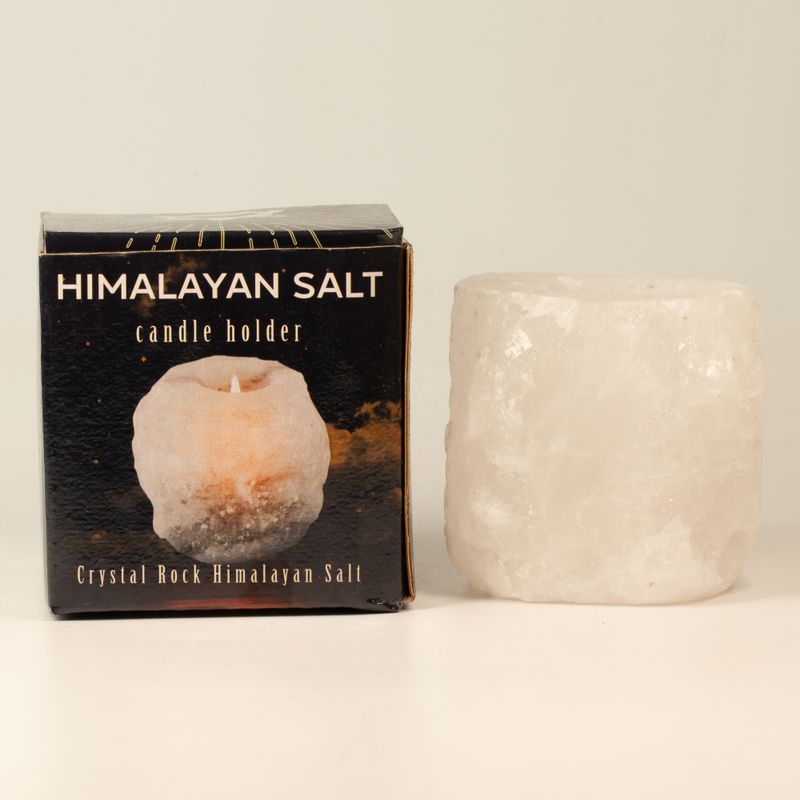 Porte-bougie en sel d'Himalaya Crystal Rock 600-800 g