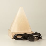 Lampe de sel USB en pyramide blanche de qualité - 9 cm (multicolore)