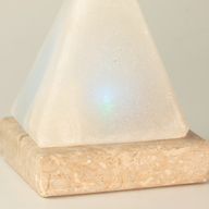 Lampe de sel USB en pyramide blanche de qualité - 9 cm (multicolore)
