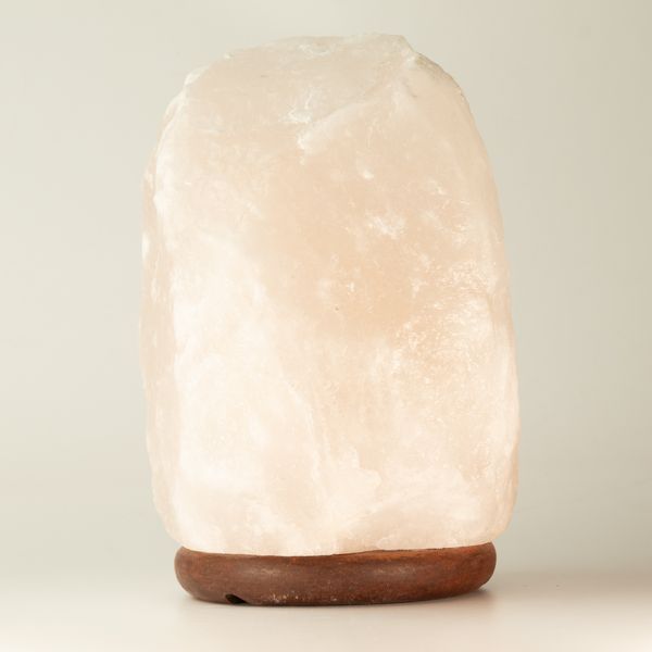 Lampe au Sel de l'Himalaya Roche de Cristal avec Base - environ 8-10 kg
