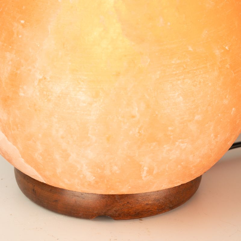Lampe de sel en boule - Grand socle en bois 3-4 kg