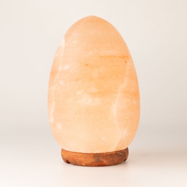 Lampe de Sel de l'Himalaya - Oeuf base en Bois