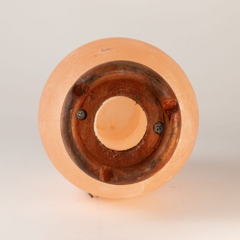 Lampe de sel en forme d'œuf - Base en bois