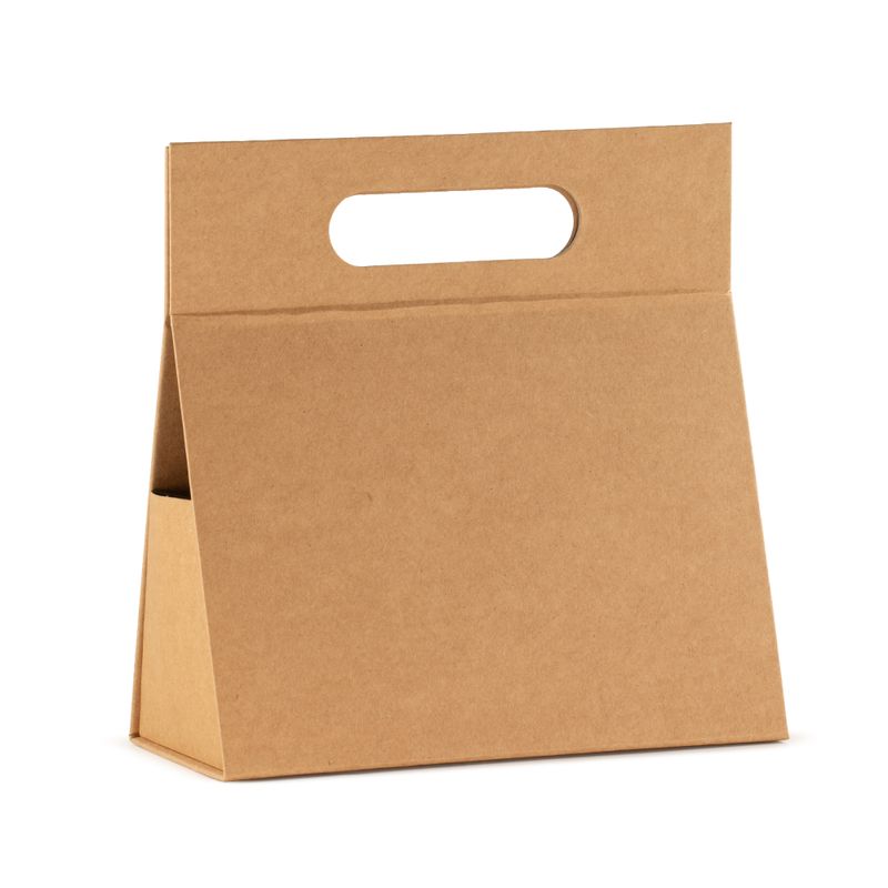 Boîte cadeau à monter soi-même - Boîte à main (20x10x20 cm) - kraft brun