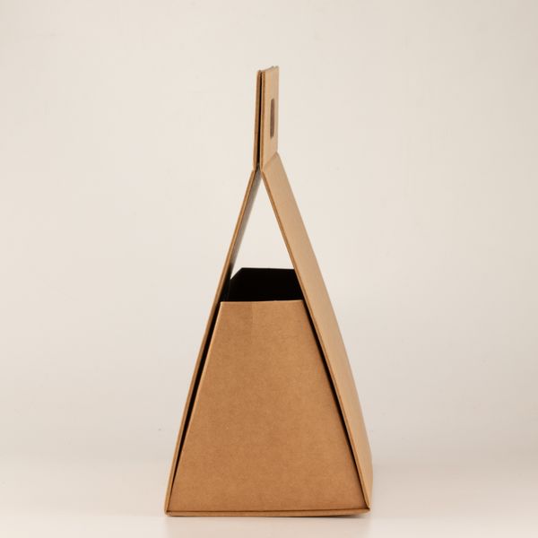 Boîte cadeau à plat - Grande boîte à main (28x12,5x26 cm) - Brun Craft
