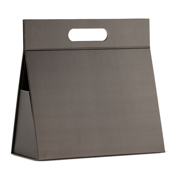 Boîte cadeau à plat - Grande boîte à main (28x12,5x26 cm) - Noir