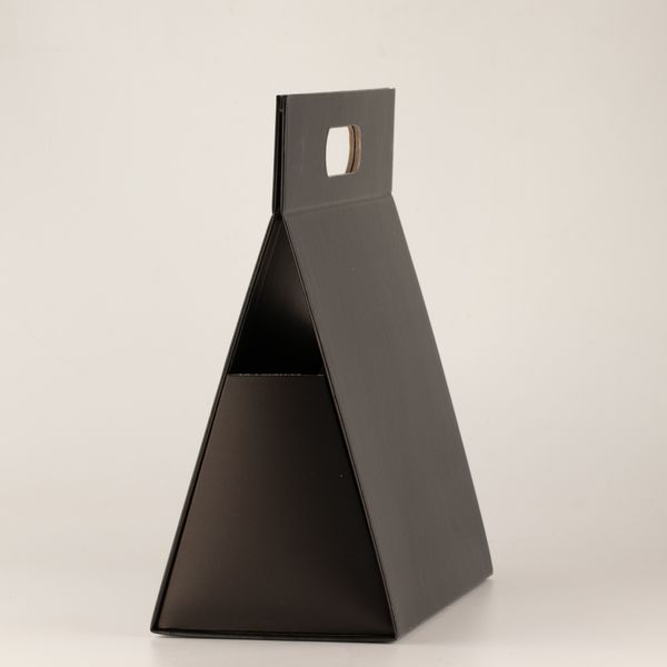 Boîte cadeau à plat - Grande boîte à main (28x12,5x26 cm) - Noir