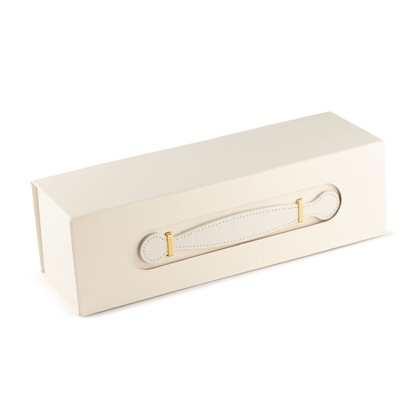 Boîte cadeau à plat - Forme boîte à vin  (33,5 × 10 × 10,5 cm) - Blanc