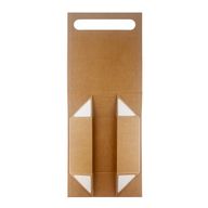 Boîte cadeau à monter - Panier garni moyen (24 x 18,2 x 8 cm) - kraft brun