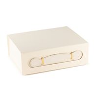 Boîte cadeau à plat - Panier moyen (24 × 18,2 × 8 cm) - Blanc