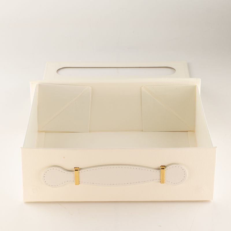 Boîte cadeau à plat - Panier moyen (24 × 18,2 × 8 cm) - Blanc
