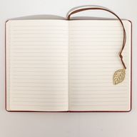 Carnet d'intentions - Écran LCD effaçable - Effet cuir rouge - Feuille de laiton - 80 feuilles