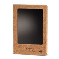 Cahier d'intention - Écran LCD effaçable - Effet cuir liège - Feuille de laiton - 80 feuilles