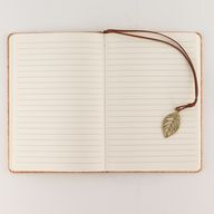 Cahier d'intention - Écran LCD effaçable - Effet cuir liège - Feuille de laiton - 80 feuilles