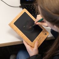 A5 Cahier d'intention - Écran LCD effaçable - Effet cuir brun - 80 feuilles