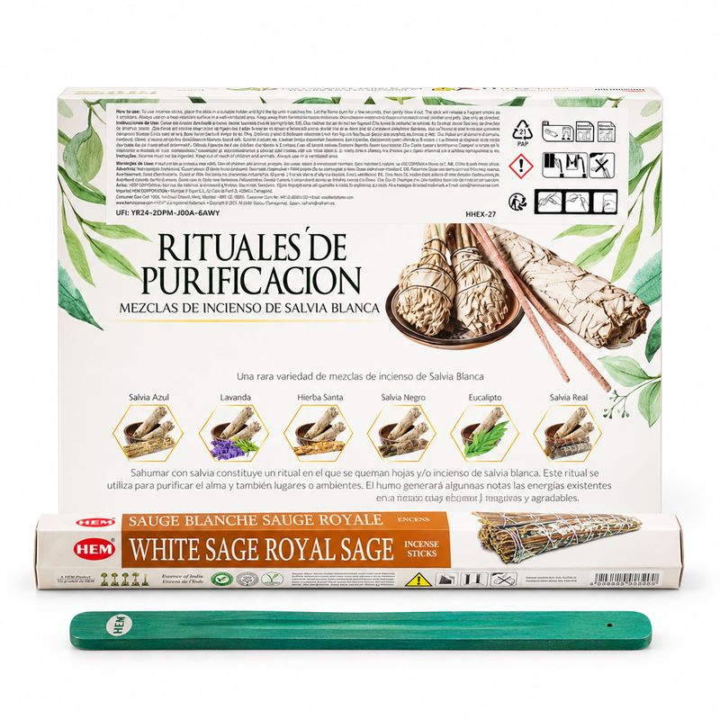 HEM Hexaganal Incence - Collection Sauge Blanche et Attrape-cendres (lot assorti de 6)