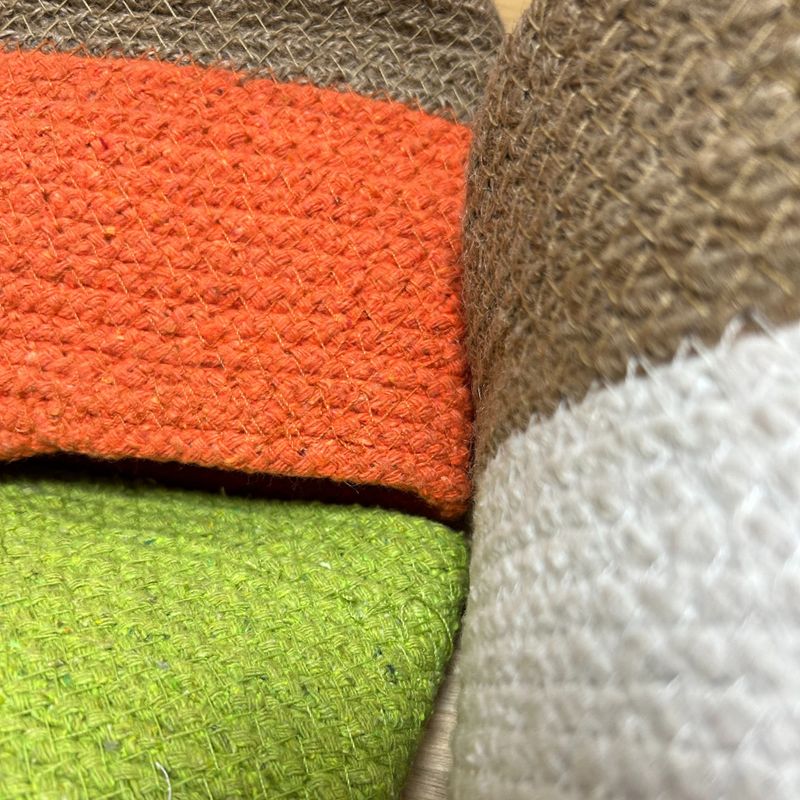 Ensemble de 3 paniers de rangement en corde de coton - Blanc