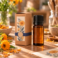 Boîte pour flacon d'huile essentielle de 10 ml - Marron