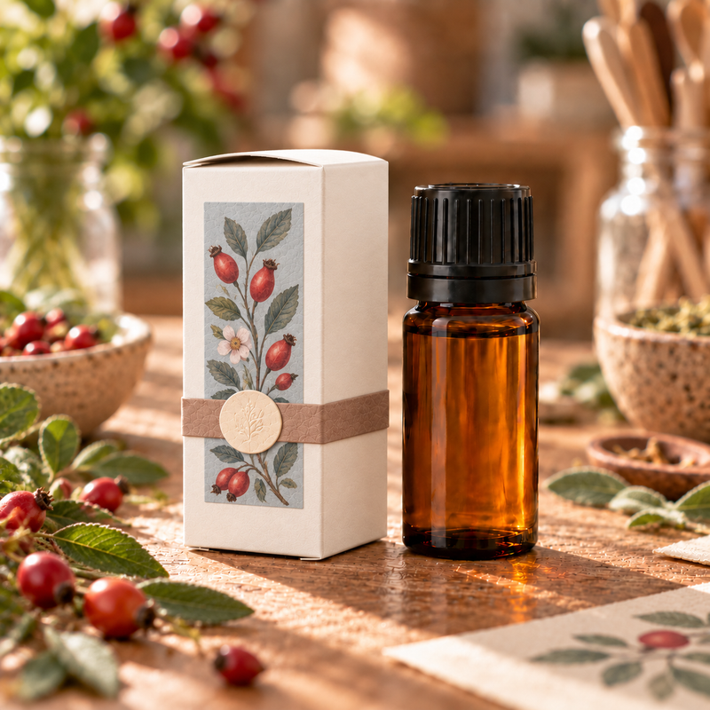 Boîte pour bouteille ambrée de 50 ml - blanche