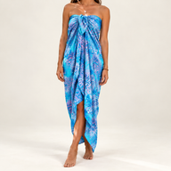 Sarong Bali imprimé en bloc - tropical