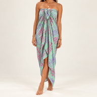 Sarong Bali imprimé en bloc - tropical
