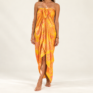 Sarong Bali imprimé en bloc - tropical