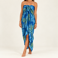 Sarong Bali imprimé en bloc - tropical
