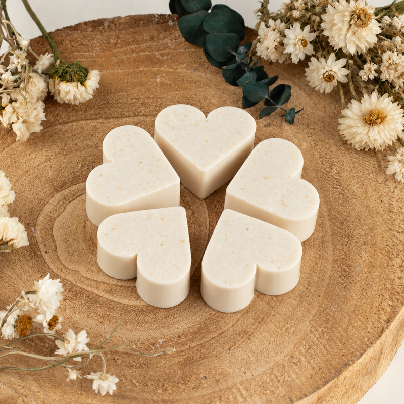 Savons pour invités Heart - Noix de coco
