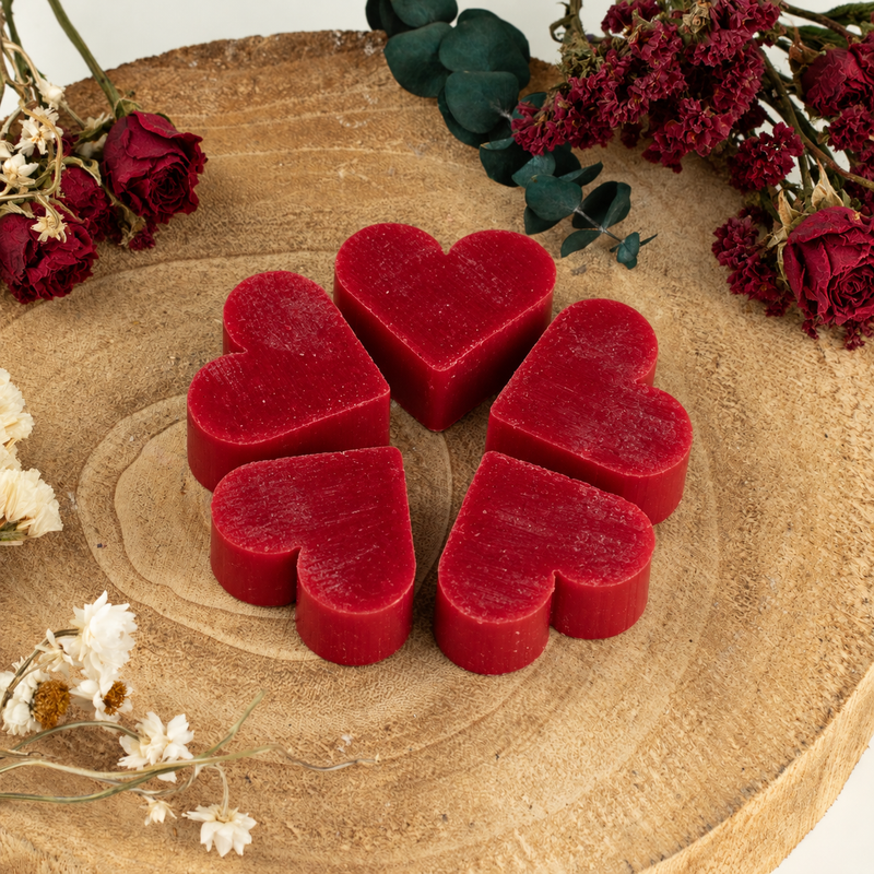 Heart Savons pour invités - Framboise
