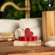 Heart Savons pour invités - Framboise